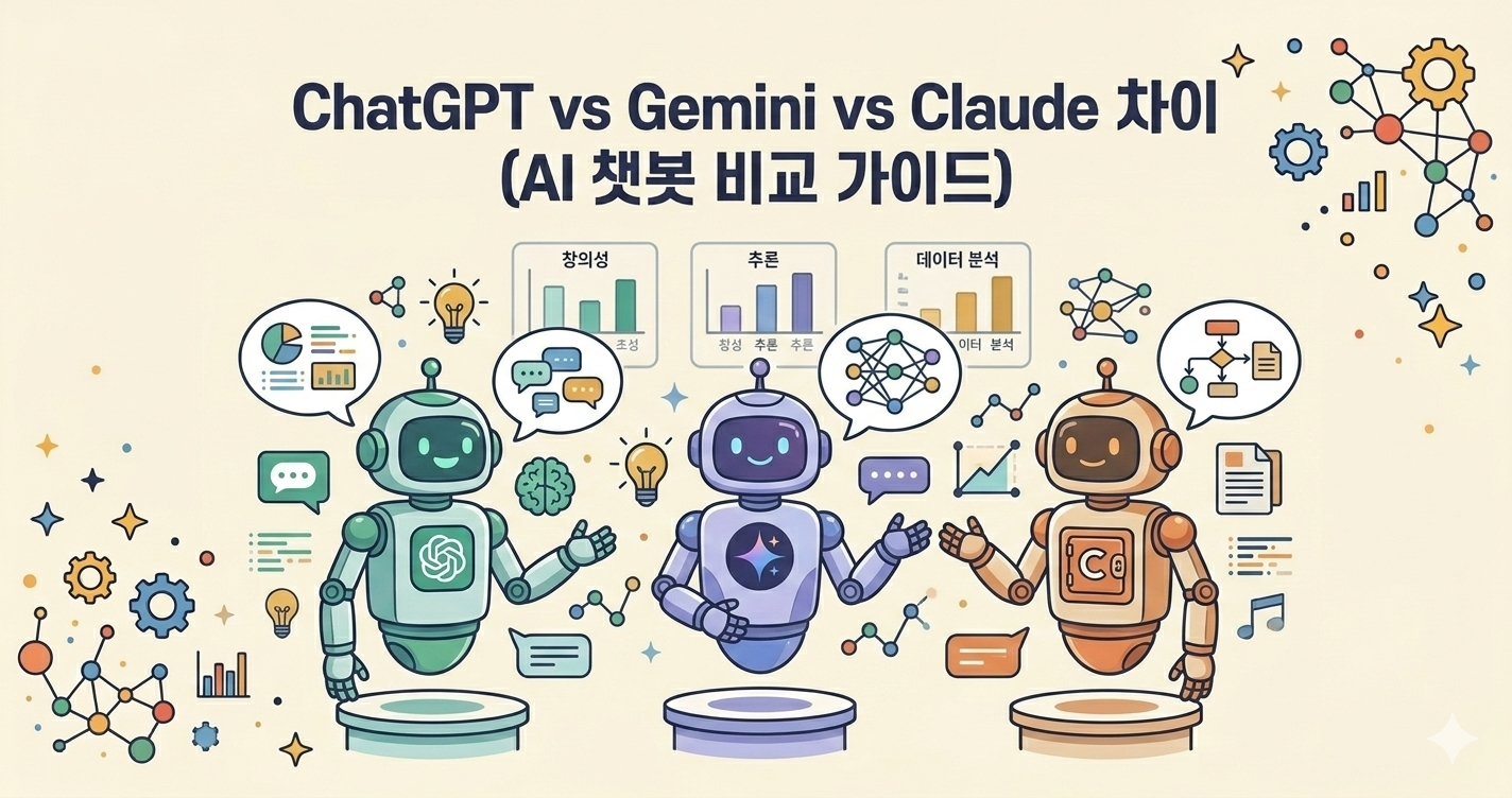 ChatGPT vs Gemini vs Claude 차이 (AI 챗봇 비교 가이드)